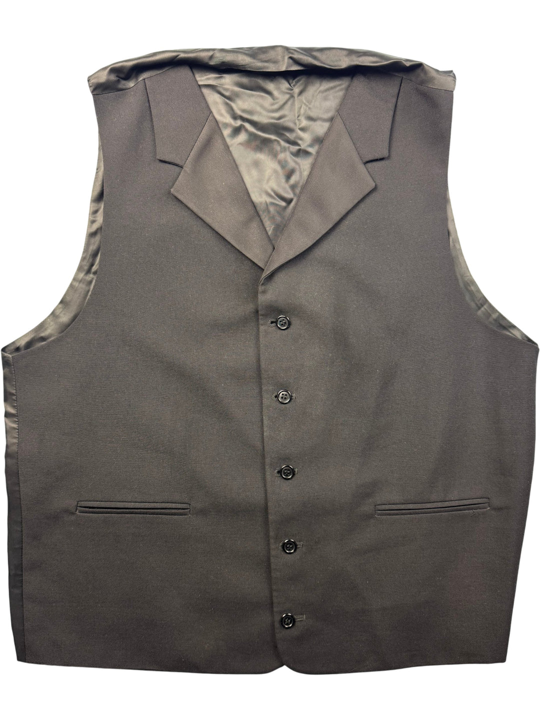 Classic Black Waistcoat - L - Think Vintage Online Ltd