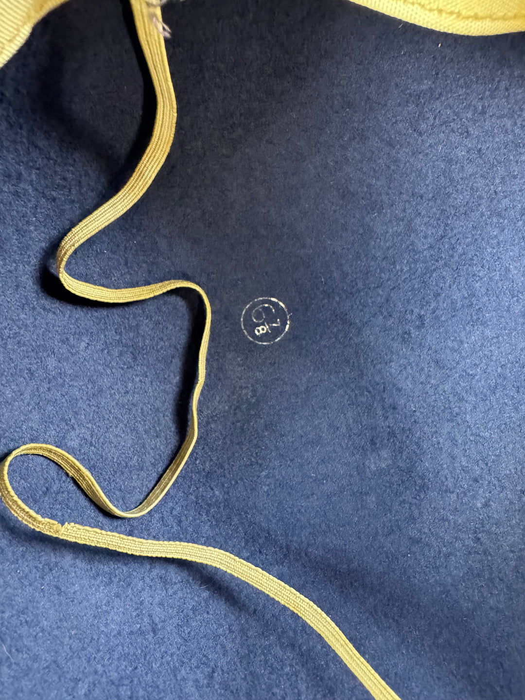 Classic Blue Wool Bowler Hat with Ribbon Detail - Think Vintage ltd