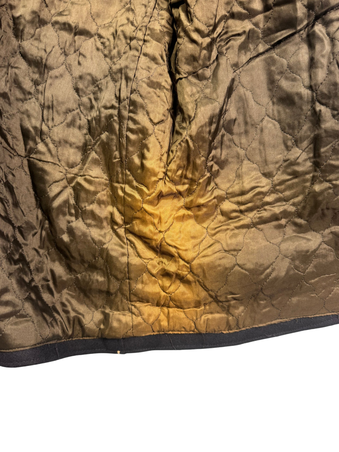 Classic Double-Breasted Black Pea Coat with Crest Buttons - L - Think Vintage