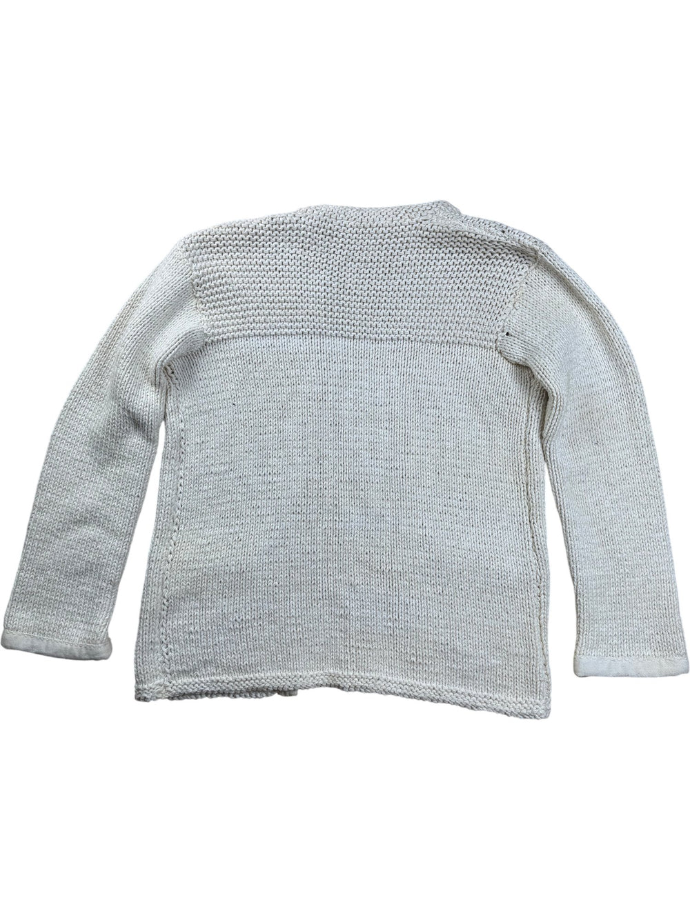 Classic Knit Cream Cardigan - M - Think Vintage ltd