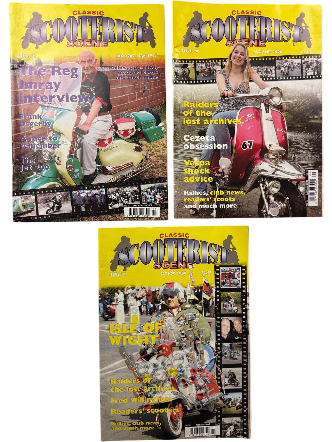 Classic Scooterist Scene Magazines Issues 50 51 52 Collectable Set ...