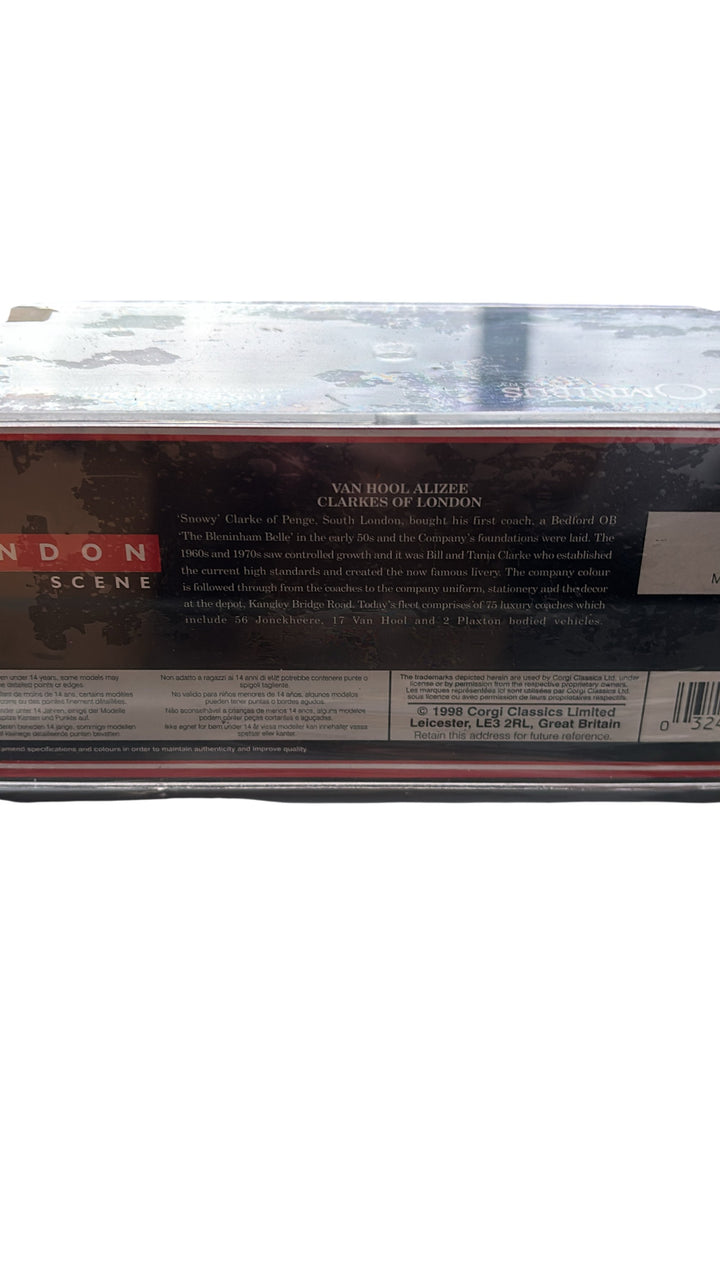 CoCorgi Original Omnibus Van Hool Alizee Clarkes of London Die Cast Model - Think Vintage