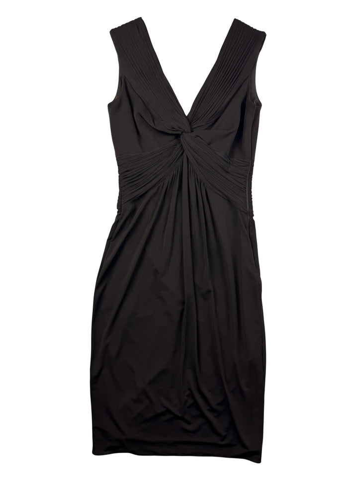 Coast Acetate Blend Black Dress - M - Think Vintage Online Ltd