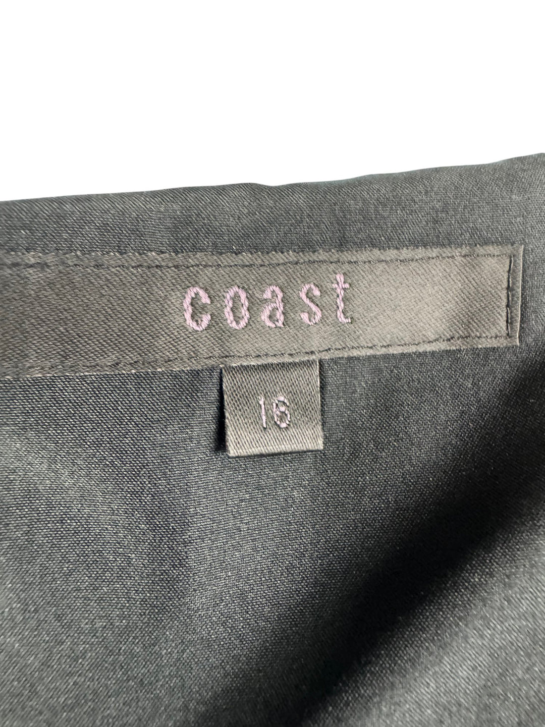 Coast Embellished Black Sleeveless Dress - M - Think Vintage ltd