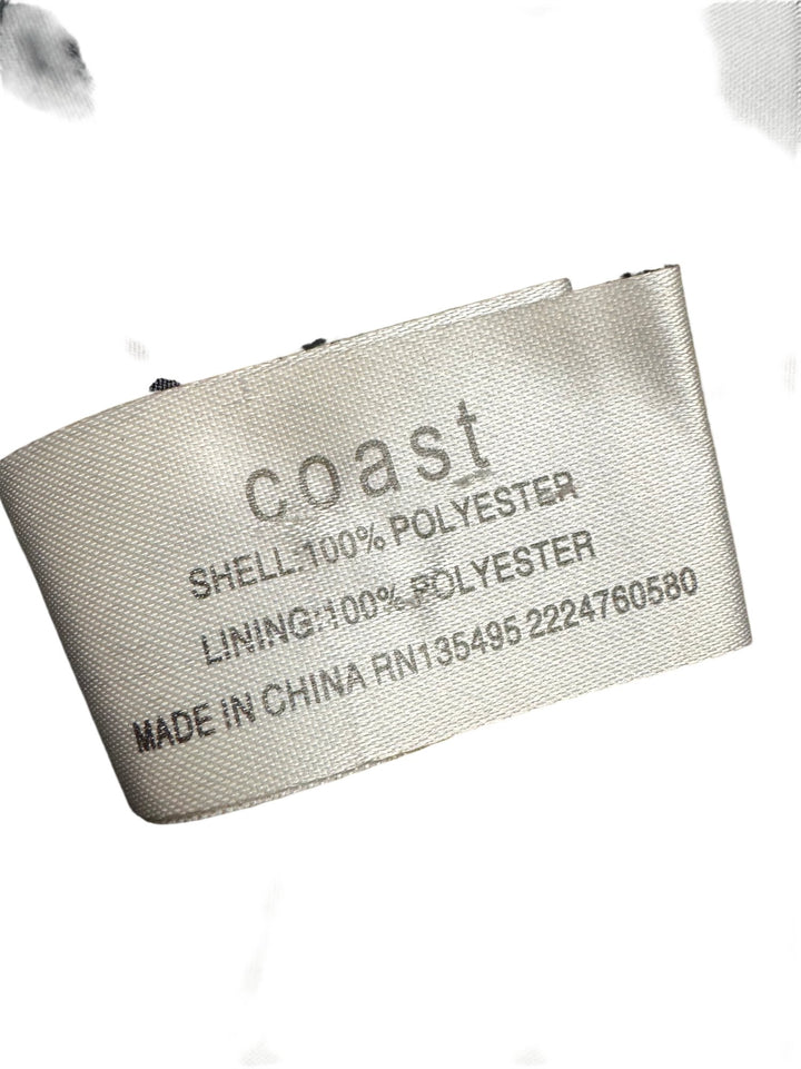 Coast Embellished Black Sleeveless Dress - M - Think Vintage ltd