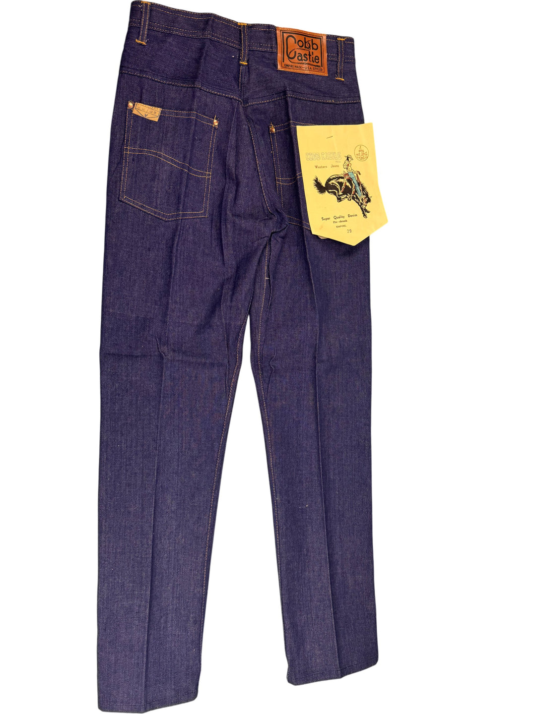 1950s Deadstock Cobb Castle Western Denim Jeans - W28 L32 - Think Vintage