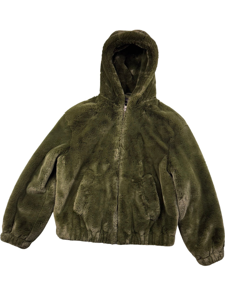 Collection Dark Khaki Faux Fur Jacket - L