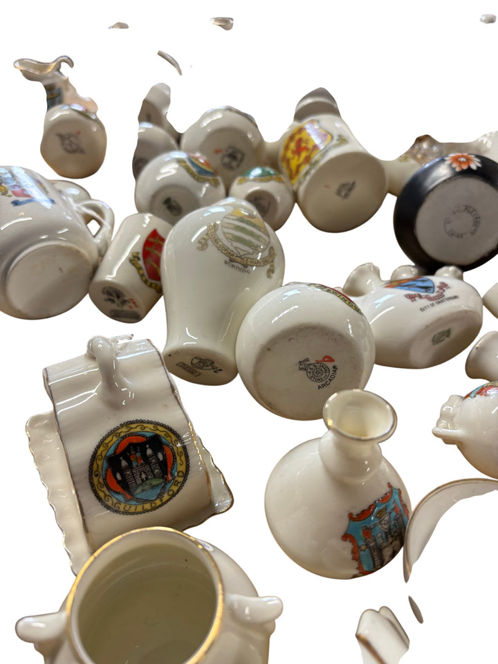 Collection Of Ceramics With Heraldic Designs - Think Vintage