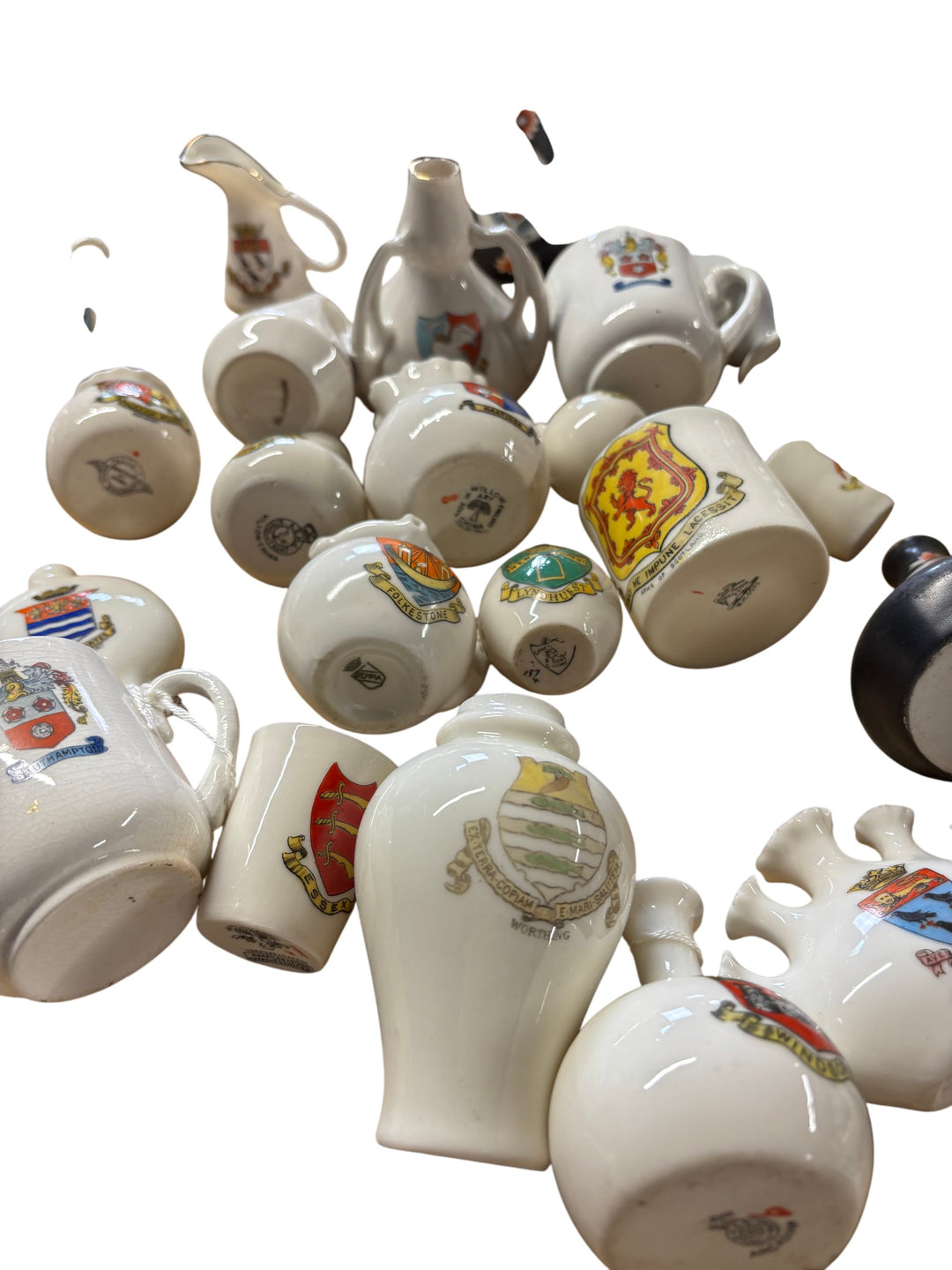 Collection Of Ceramics With Heraldic Designs - Think Vintage ltd
