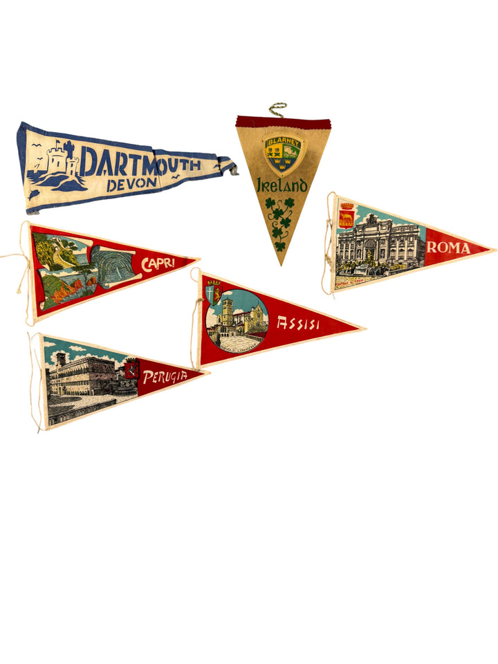 Collection Of Vintage Souvenir Pennants - Think Vintage