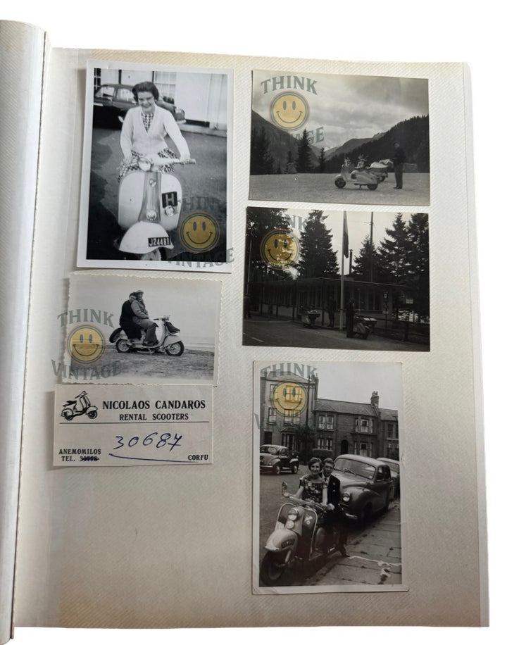 Collection of Vintage Scootering Photos & Cards