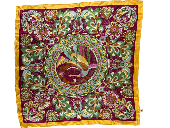 Colorful Paisley Silk Scarf - Think Vintage Online Ltd