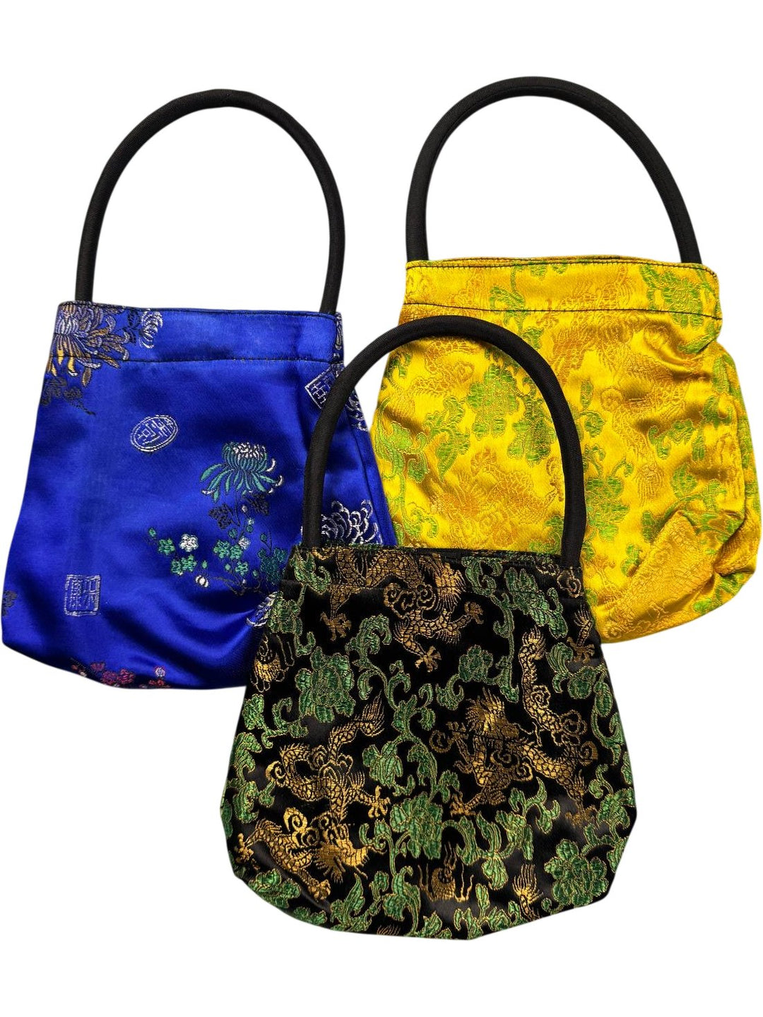 Think Purses Colourful Asian Style Silk Handbags – Think Vintage ltd