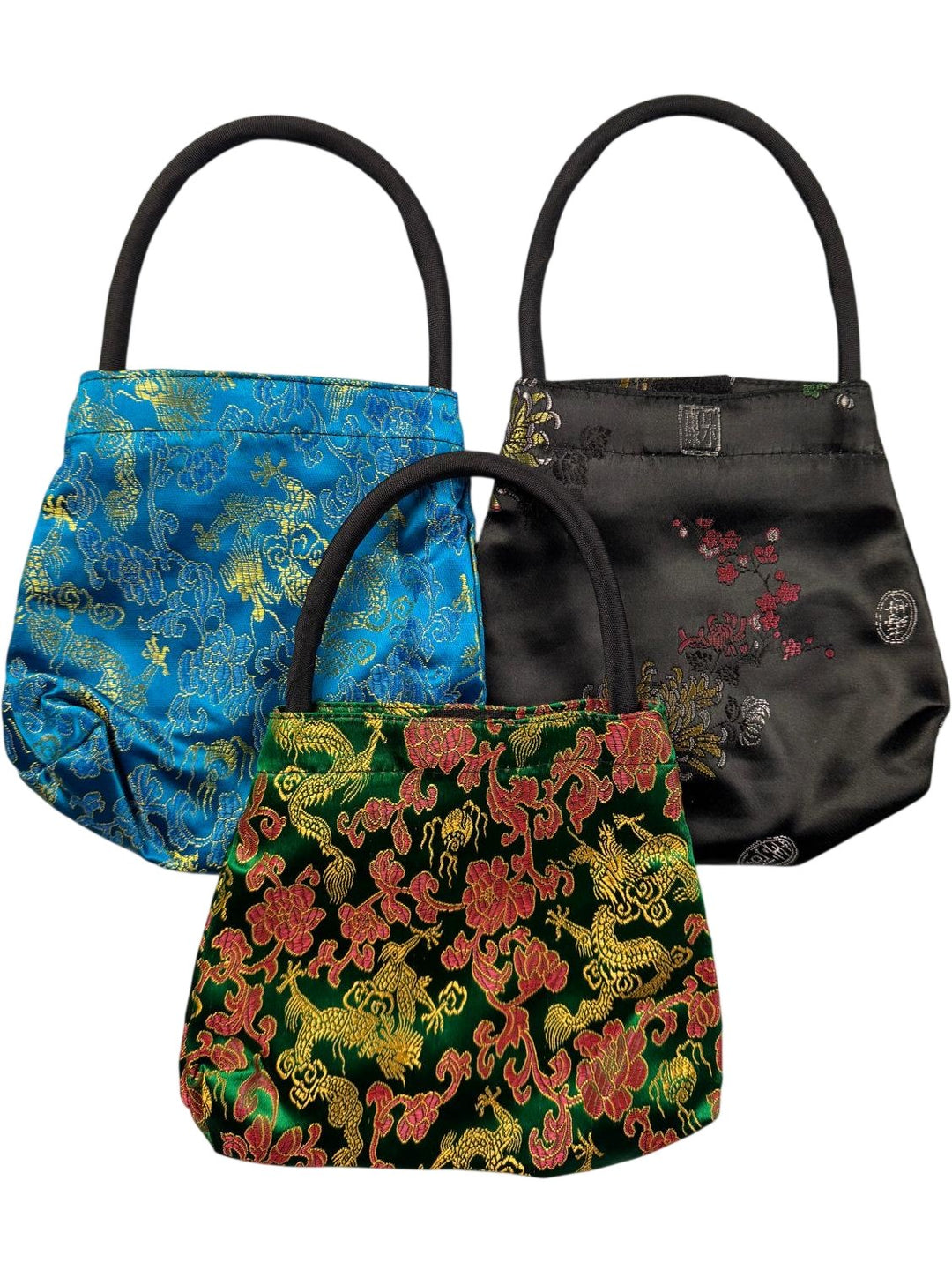 Colourful Brocade Handbags Set - Think Vintage ltd
