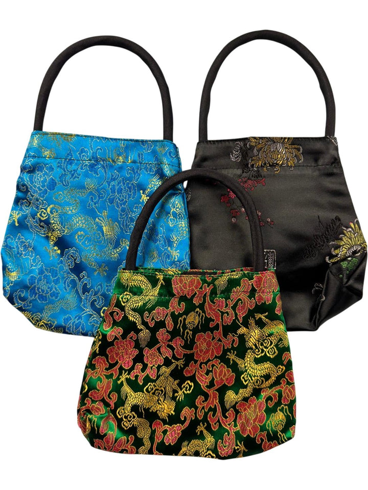 Colourful Brocade Handbags Set - Think Vintage ltd