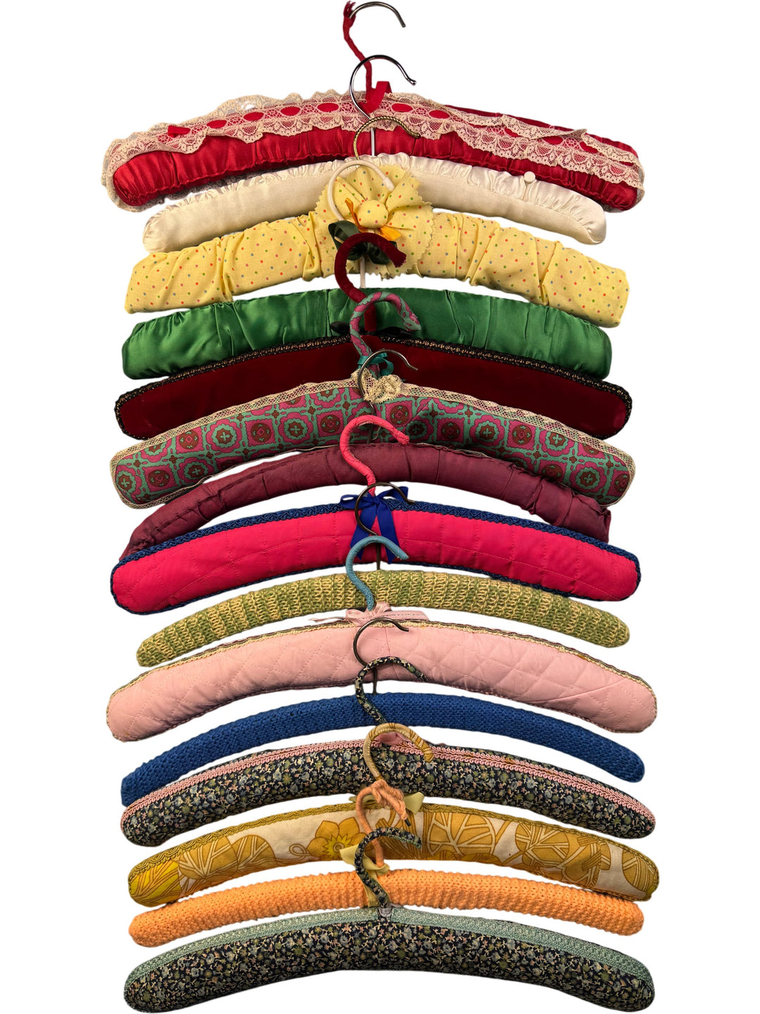 Colourful Vintage Padded Hanger Set - Think Vintage