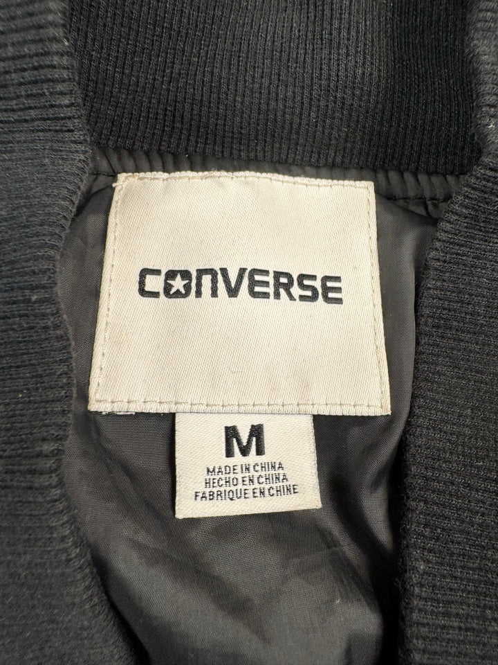 Converse Black Camouflage Bomber Jacket - L - Think Vintage Online Ltd