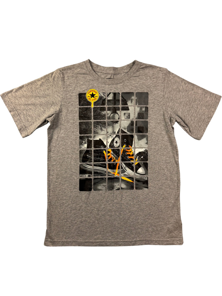 Converse Graphic Print Grey T-Shirt - XL - Think Vintage