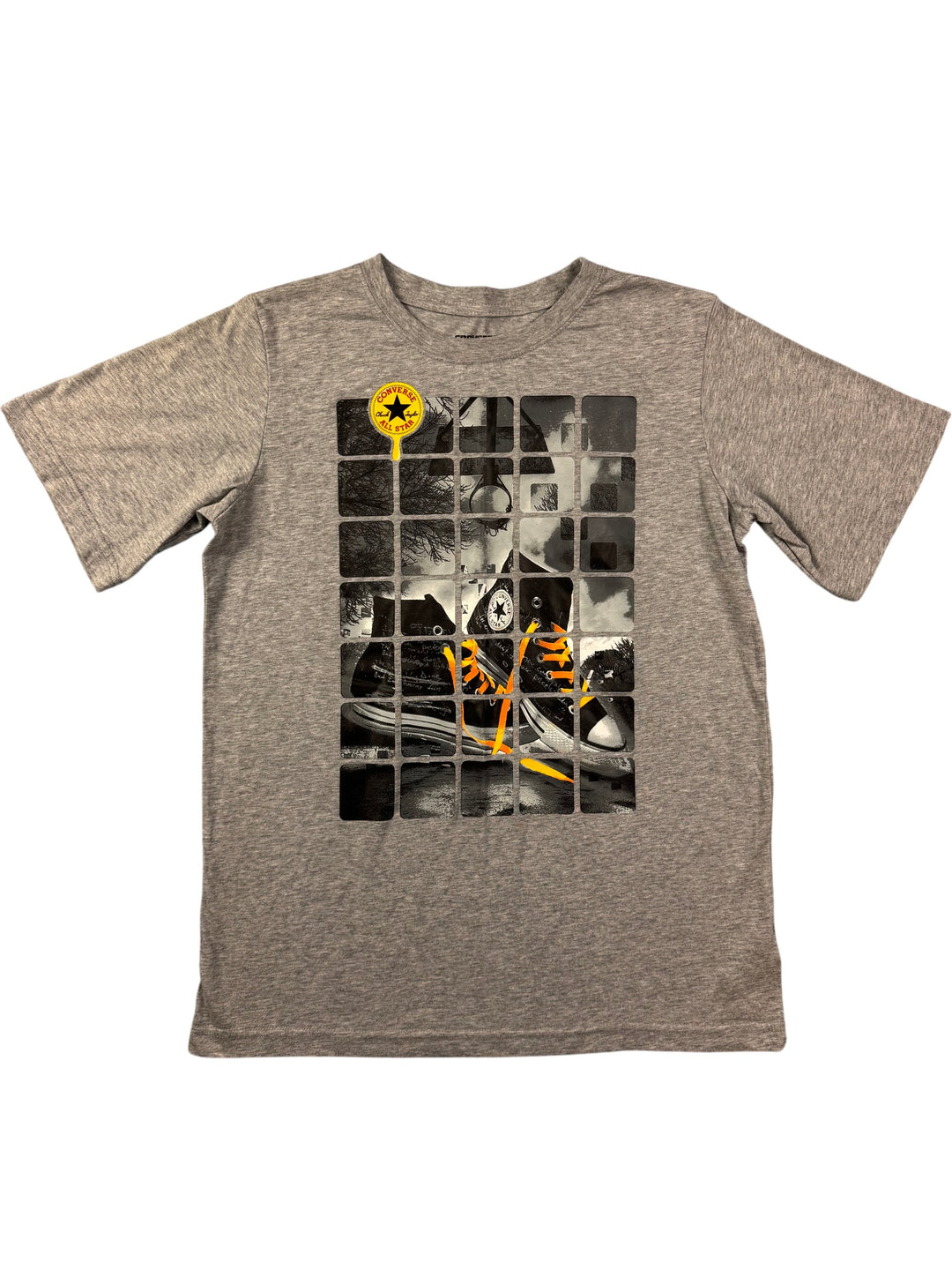 Converse Graphic Print Grey T-Shirt - XL - Think Vintage Online Ltd