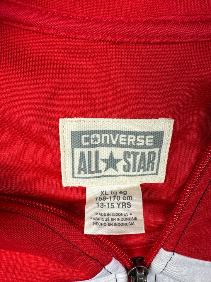 Converse Red and Black Track Jacket - S - Think Vintage ltd