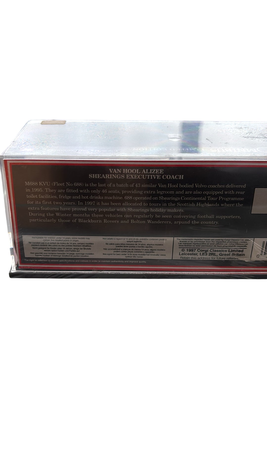 Corgi Omnibus Originals Van Hool Alizee Shearings Coach Die Cast Model - Think Vintage