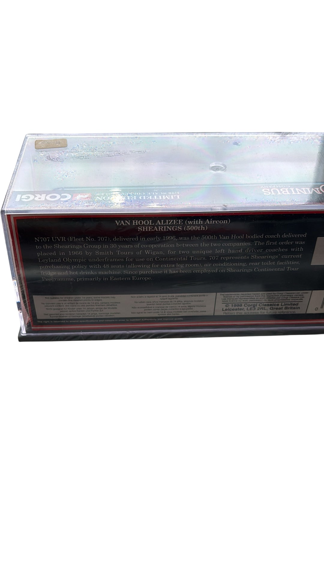 Corgi Original Omnibus Van Hool Alizee Shearings Coach Die Cast Model - Think Vintage