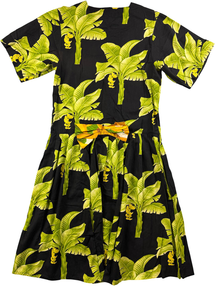 Cosy Rosy Cats & Cotton Dress - S - Think Vintage ltd