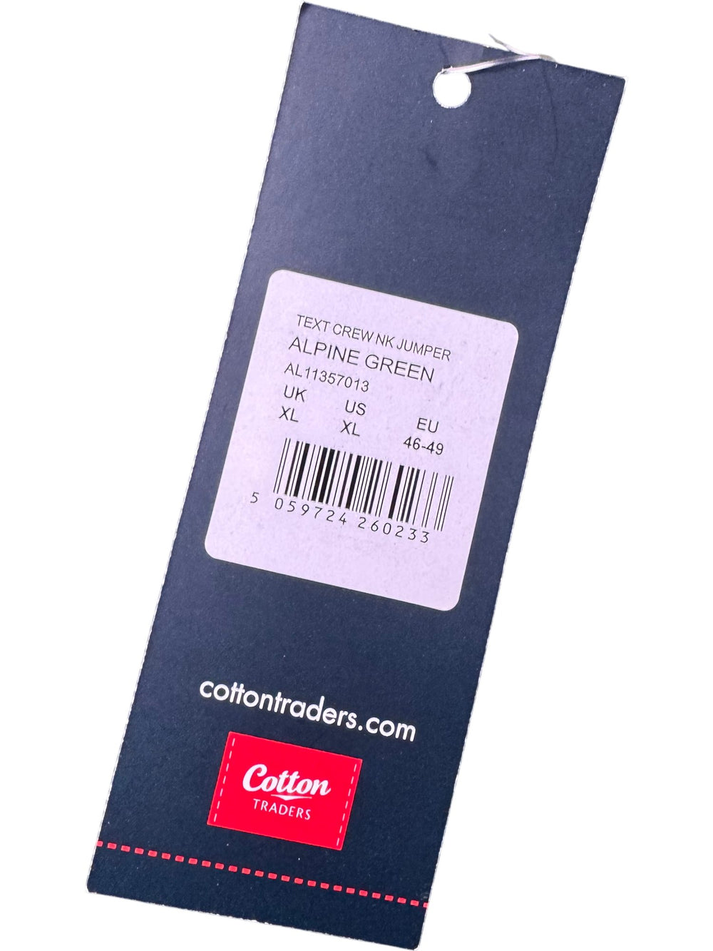 Cotton Traders Textured Crew Neck Jumper - XL - Think Vintage ltd