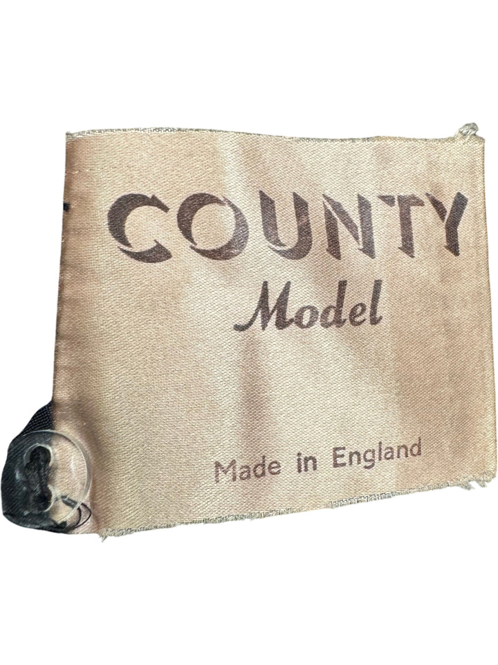 County Black Leather Trench Coat - M - Think Vintage