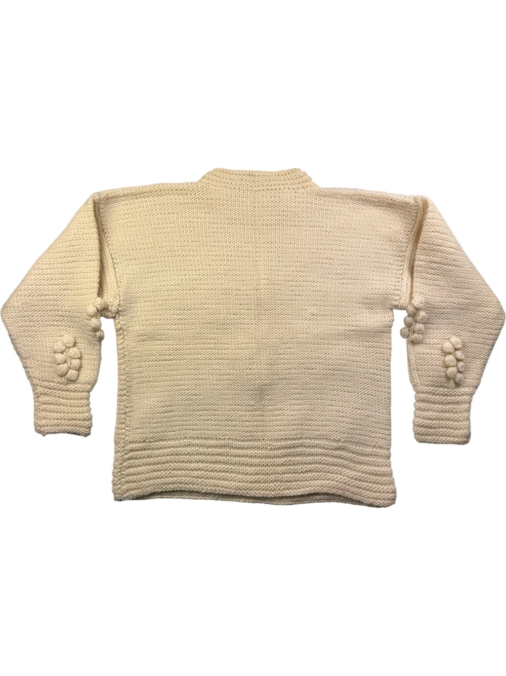Cream Textured Knitted Sweater - Think Vintage Online Ltd
