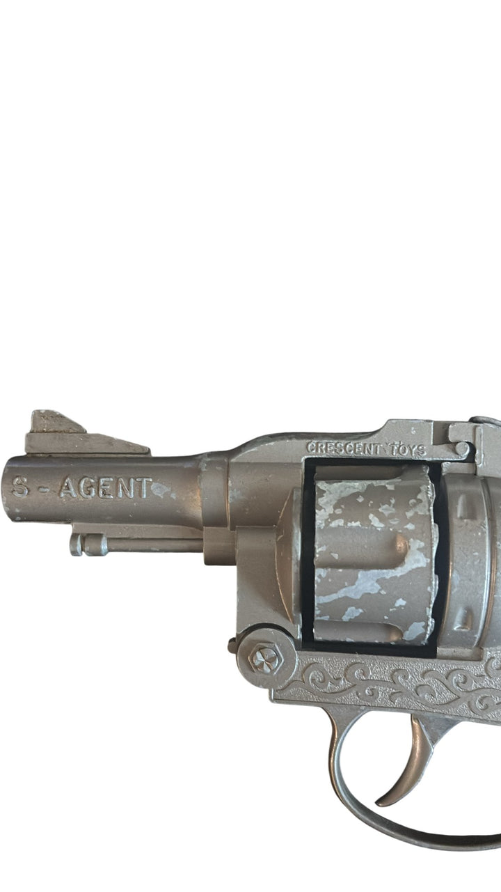 Crescent Toys Agent Diecast Toy Gun Silver - Think Vintage ltd