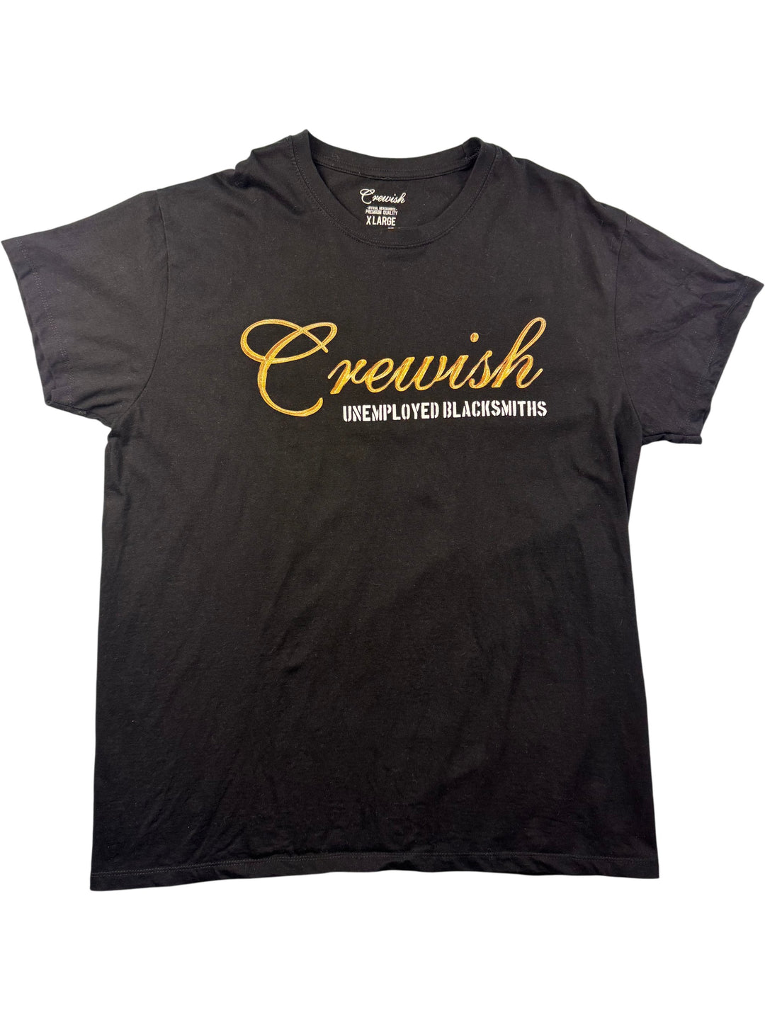 Crewish Graphic Black T-Shirt - XL - Think Vintage ltd