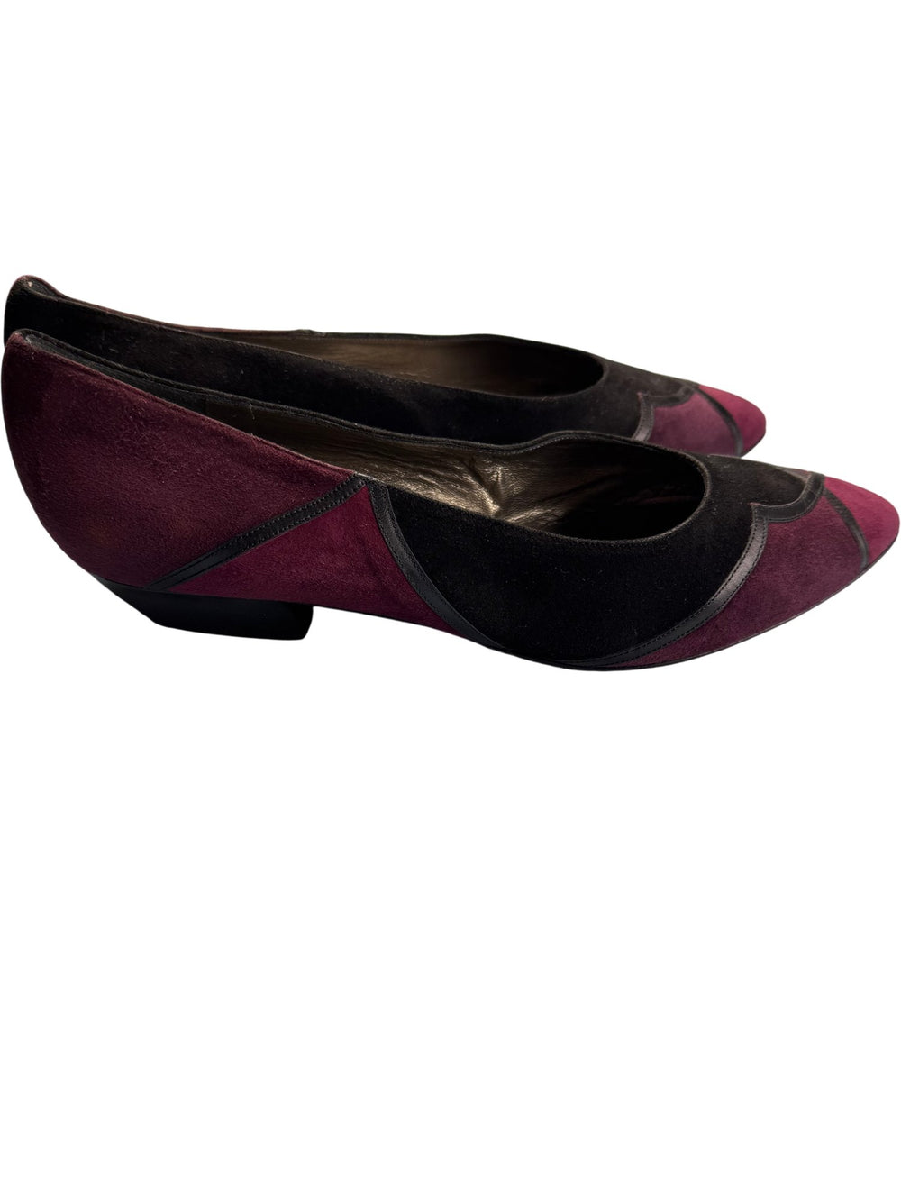 Crispins Suede Two-Tone Flats - 7 - Think Vintage ltd