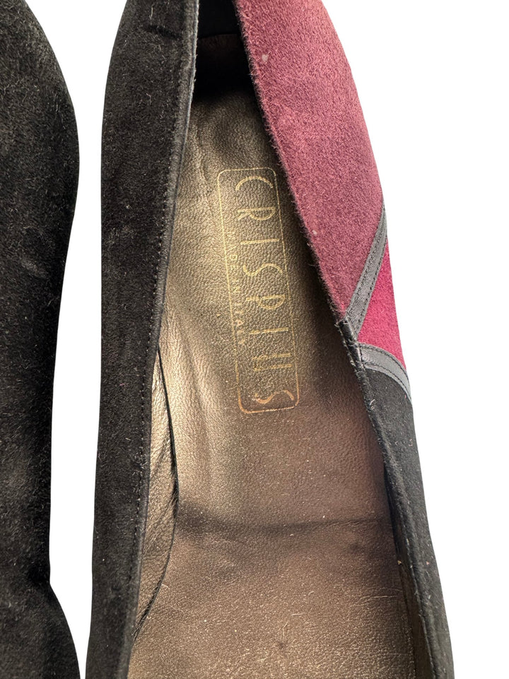 Crispins Suede Two-Tone Flats - 7 - Think Vintage ltd