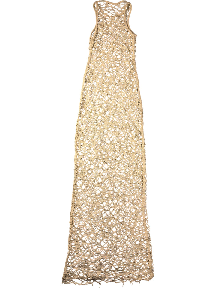 Crochet Maxi Dress - XS - Think Vintage