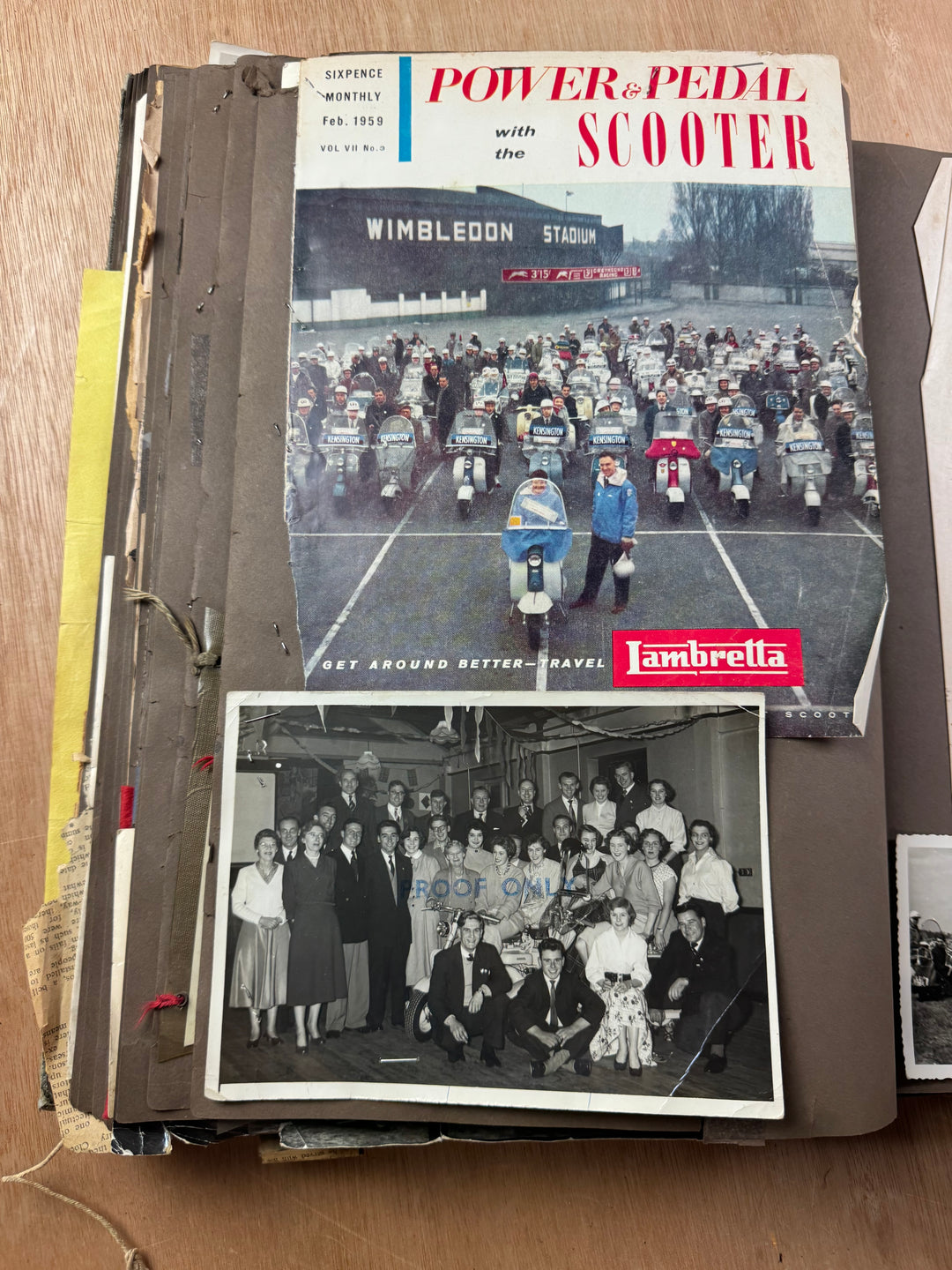 Vintage Scooter Archive Scrapbook – Original Photos, Newspaper Cuttings, Posters & Ephemera