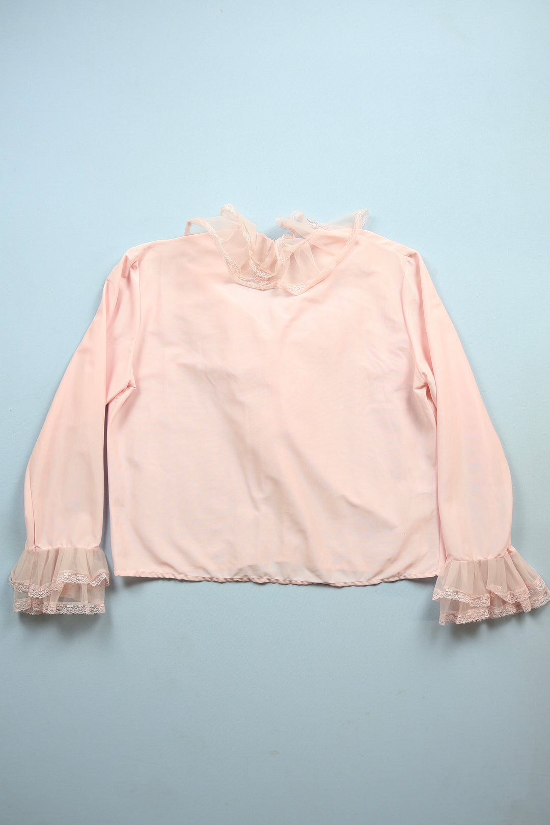 1970s Long Sleeved Ruffle Blouse