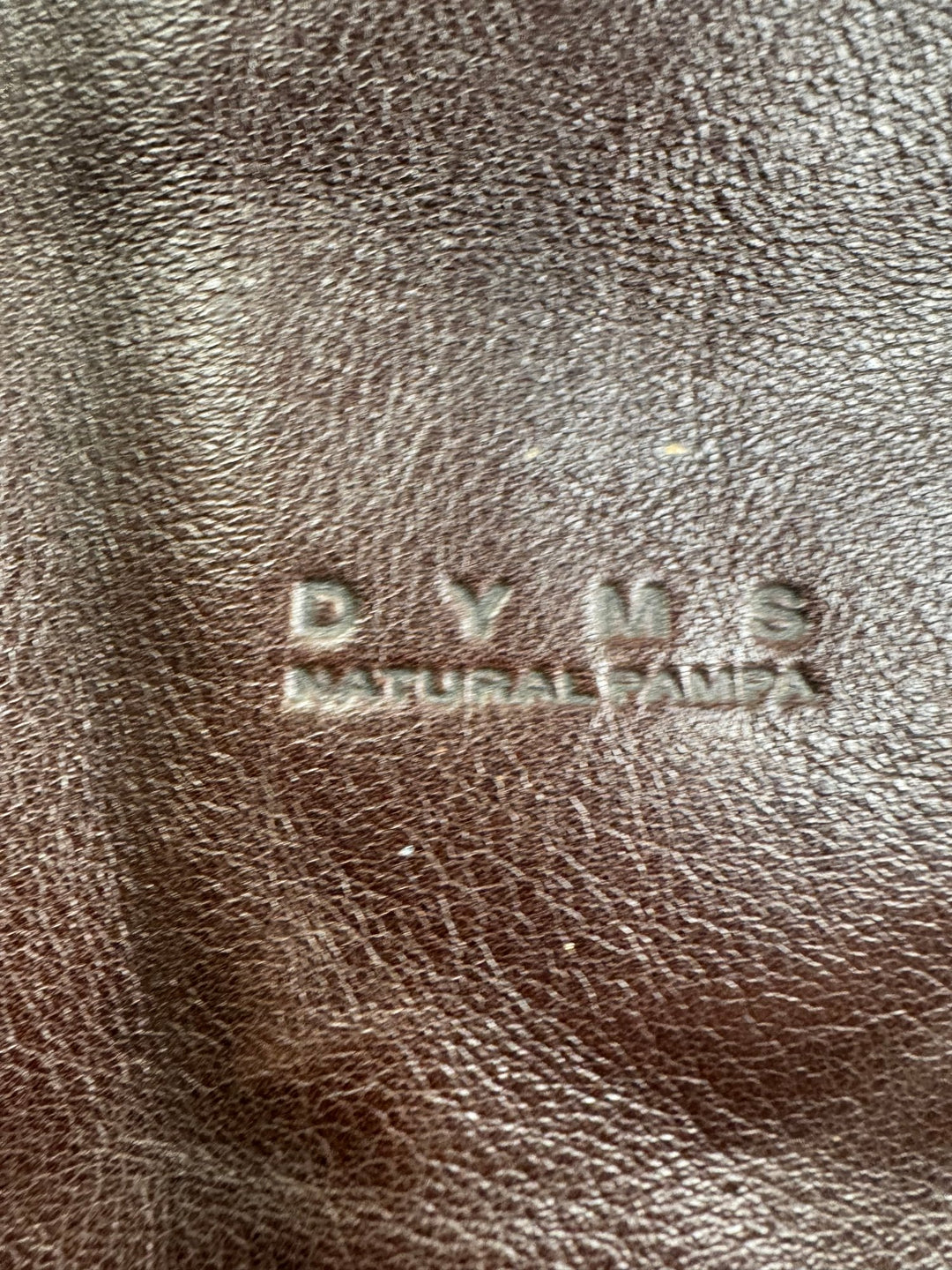 DYMS Leather Tote Bag Brown and Red
