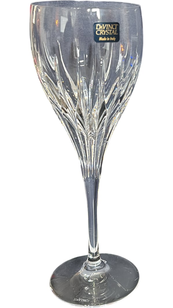 Da Vinci Crystal Prato Set of 6 Water Goblets in Lead Crystal Glass - Think Vintage ltd