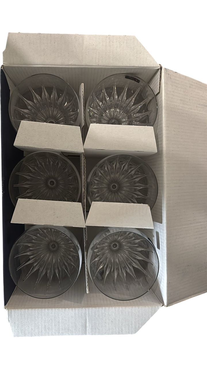 Da Vinci Crystal Prato Set of 6 Water Goblets in Lead Crystal Glass - Think Vintage ltd