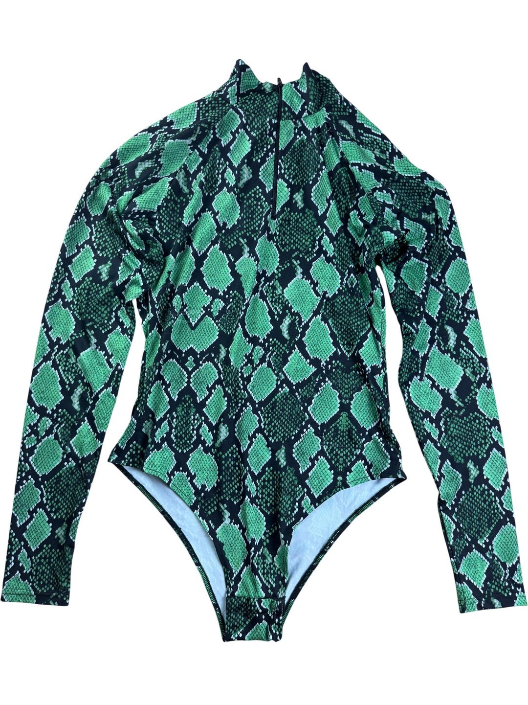 Daily Paper Green Snake Print Bodysuit And Flared Trouser Co-ord - W28 - Think Vintage ltd