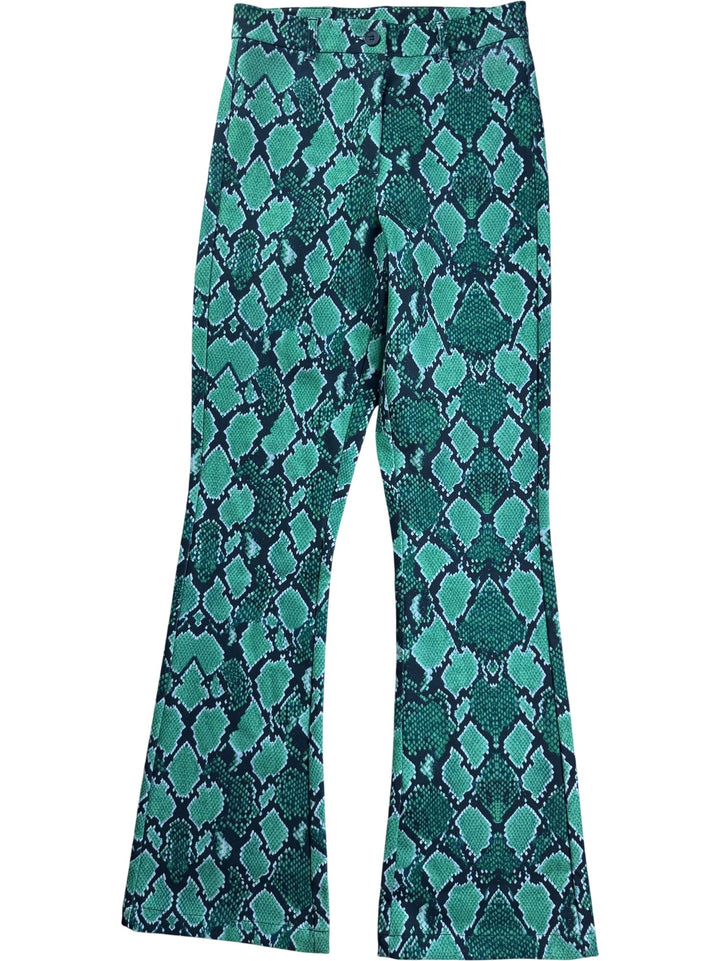 Daily Paper Green Snake Print Bodysuit And Flared Trouser Co-ord - W28 - Think Vintage ltd