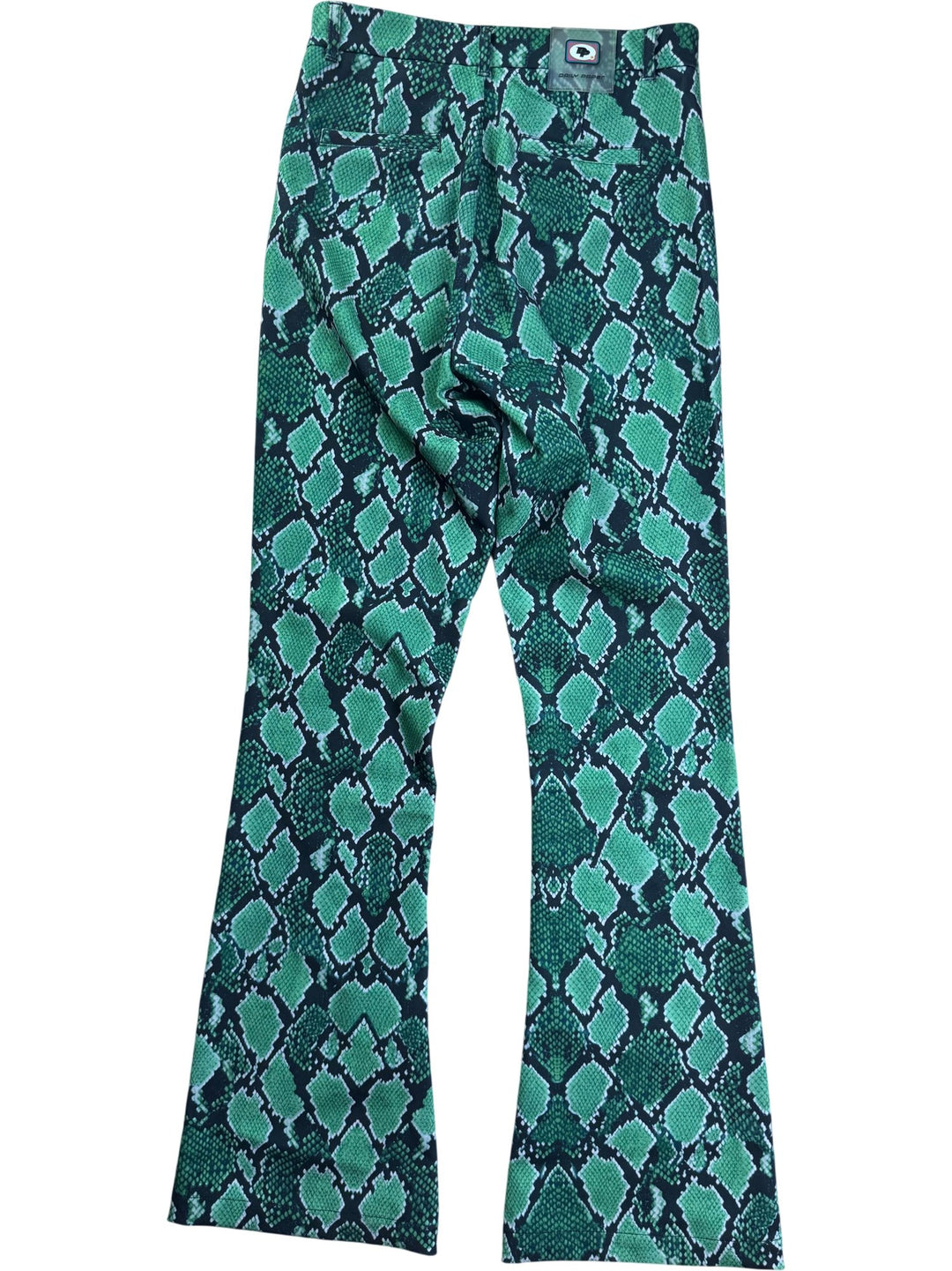 Daily Paper Green Snake Print Bodysuit And Flared Trouser Co-ord - W28 - Think Vintage ltd