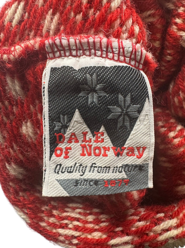 Dale Of Norway Red Patterned Wool Beanie - Think Vintage ltd