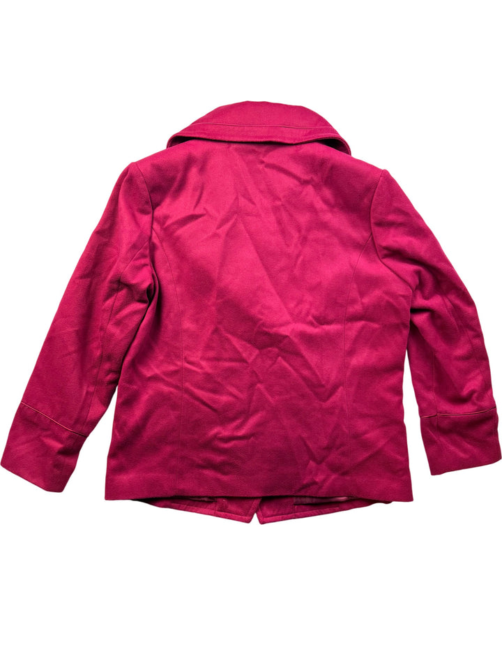 Damart Double Breasted Pink Pea Coat - XL - Think Vintage ltd