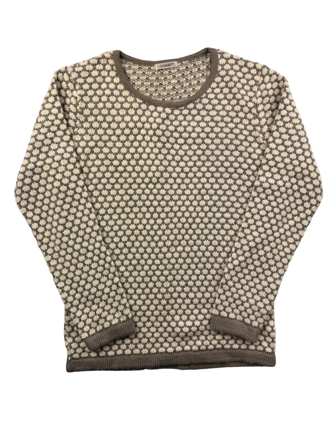 Damart Geometric Patterned Sweater - L - Think Vintage Online Ltd