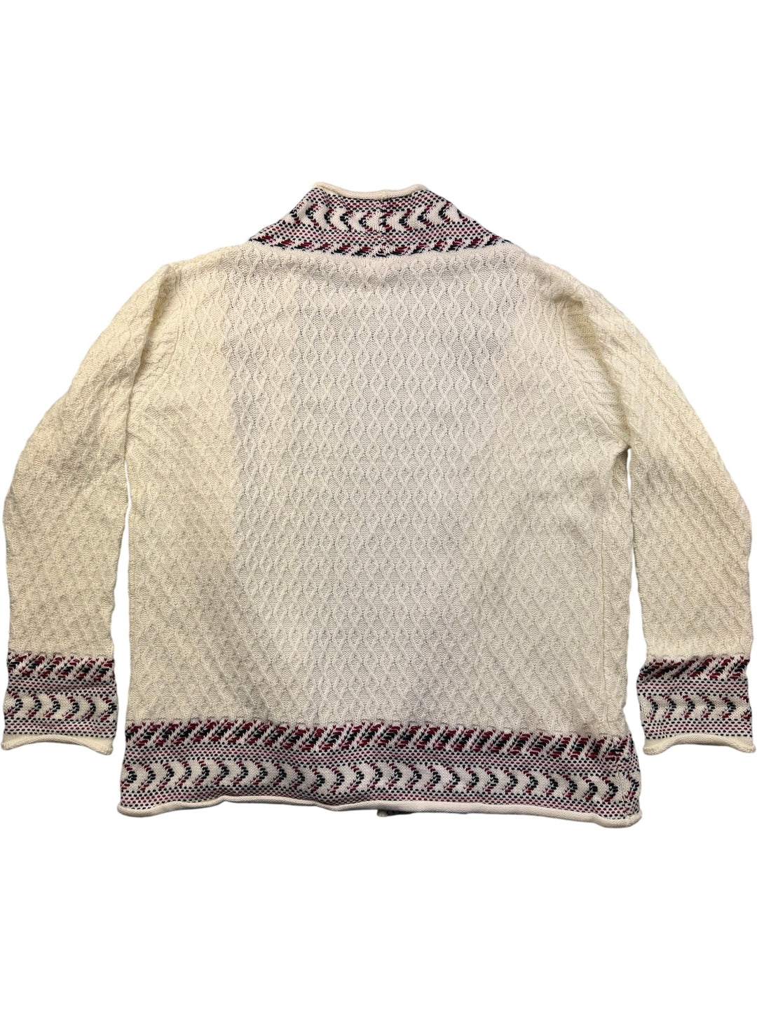 Damart White Acrylic Cardigan - XXL