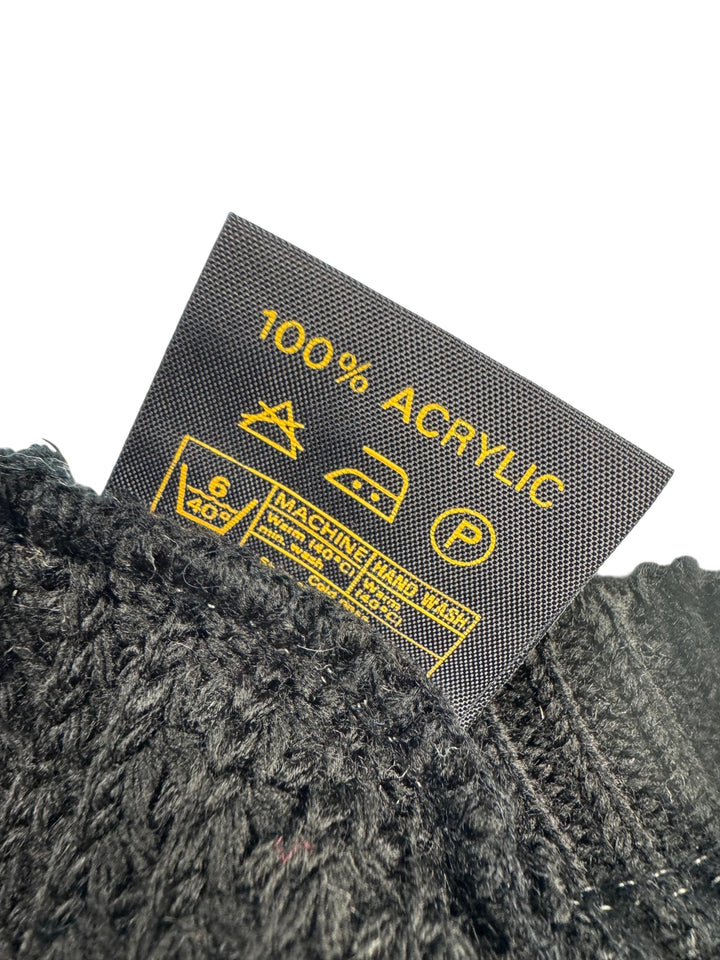 Daniel Black Acrylic V-Neck Sweater - XS - Think Vintage Online Ltd