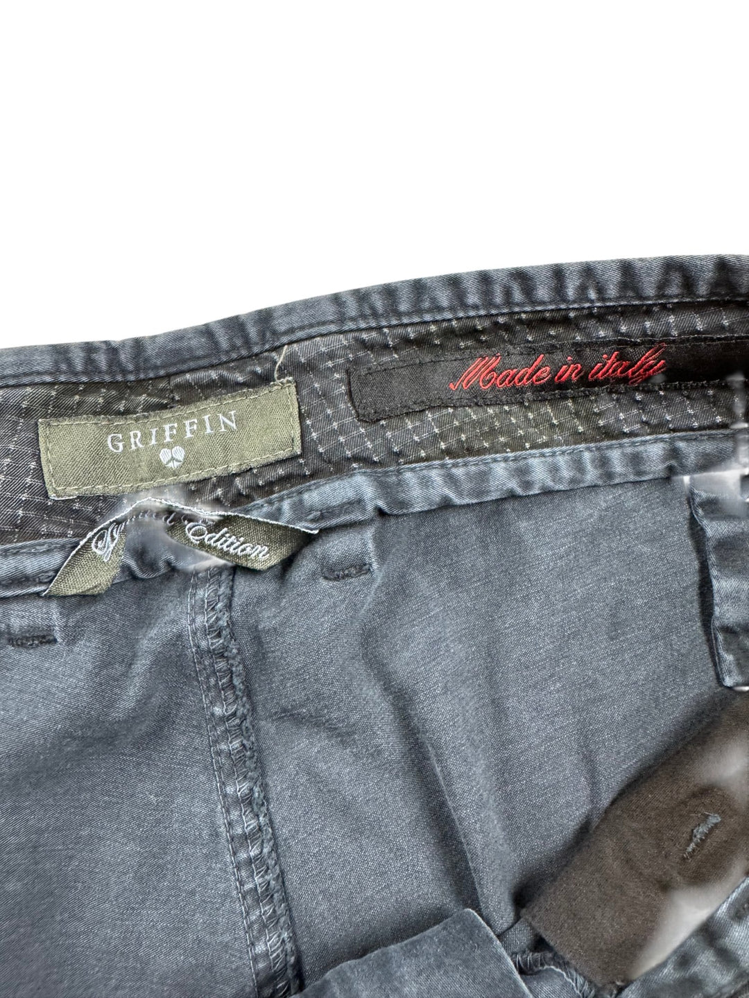 Dark Blue Griffin Chino Trousers - Think Vintage ltd
