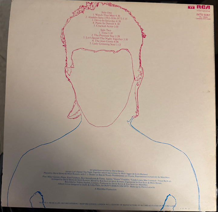 David Bowie Aladdin Sane Vinyl Record - Good - Think Vintage ltd